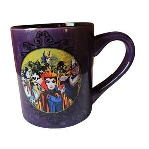 Disney Villains Purple Ceramic Mug W/The Evil Queen,Cruella,Maleficent, Ursula
